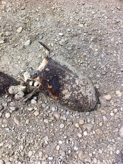 Sprengbombe KAl. 250 lbs, Zerscheller, München 2012.JPG