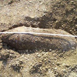 Sprengbombe Kal. 500 lbs., München Nord 2003.JPG